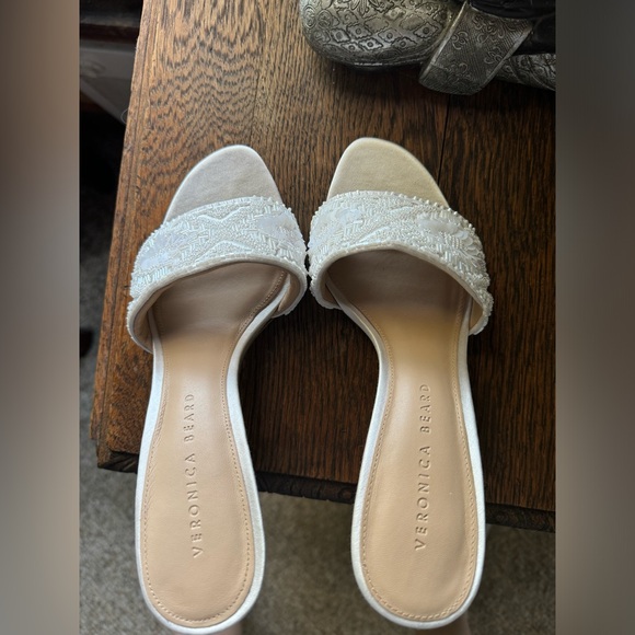 Veronica Beard Saxton Heels Sandal White size 8 - Picture 3 of 12